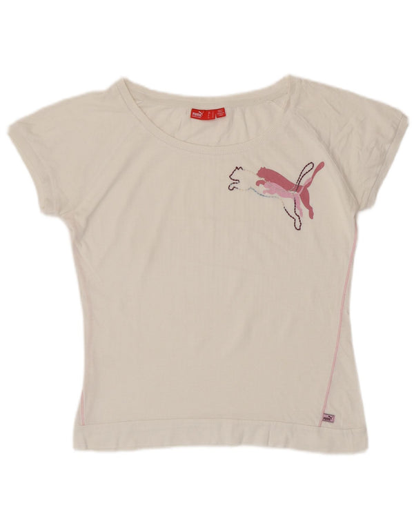 PUMA Camiseta gráfica para mujer UK 40 Medium White