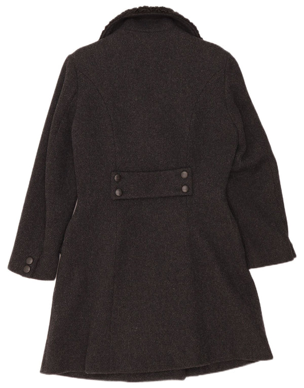 Atos Lombardini Womens Double Breasted Coat UK 12 Medium Black