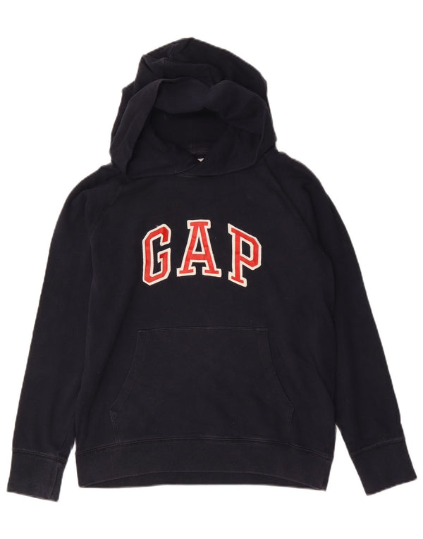 Gap Sudadera con capucha gráfica para mujer UK 14 Medium Azul marino Algodón