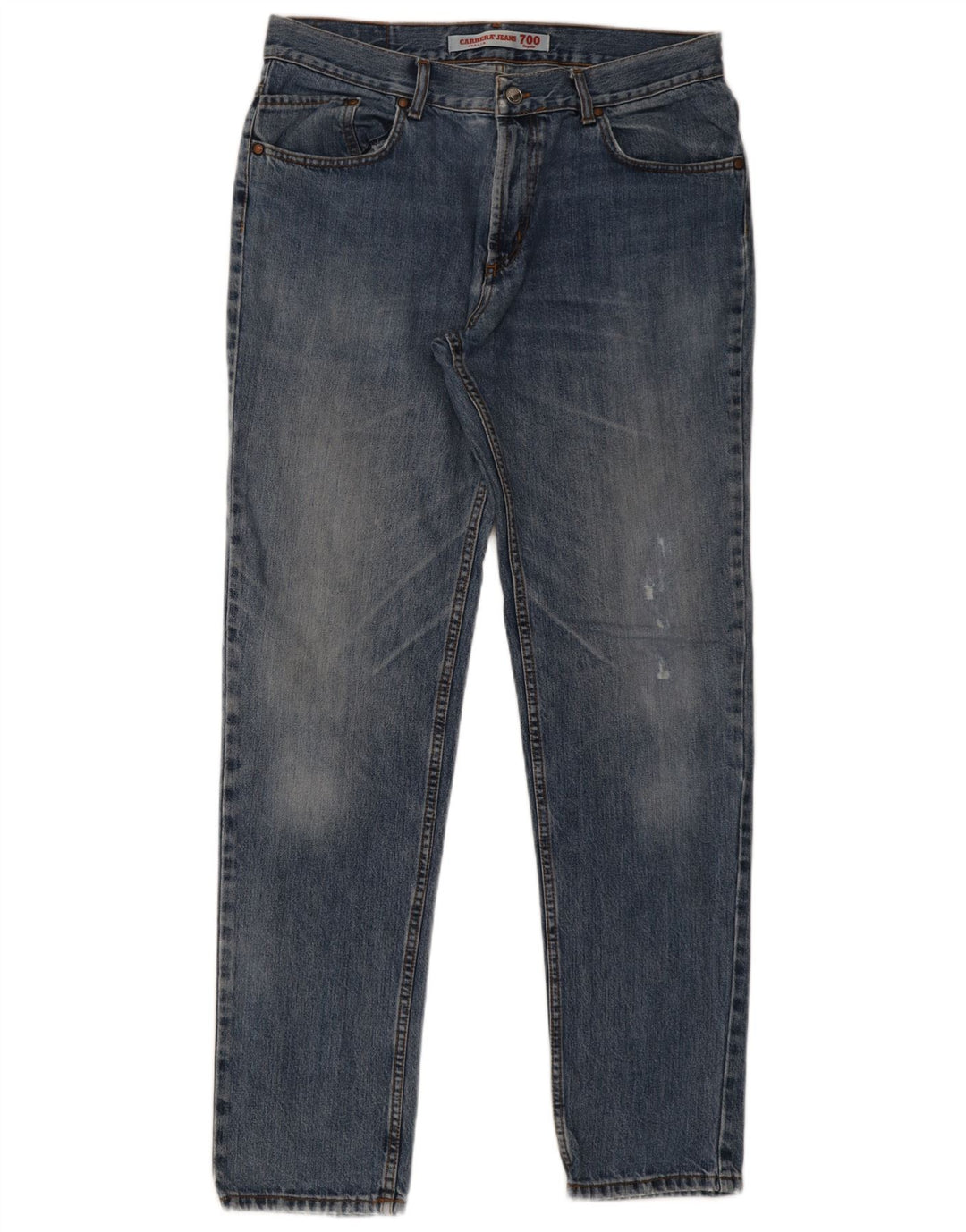 Carrera Mens 700 Regular Slim Jeans W36 L34 Algodón Azul