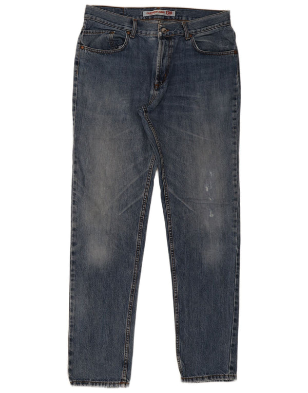 Carrera Mens 700 Regular Slim Jeans W36 L34 Algodón Azul