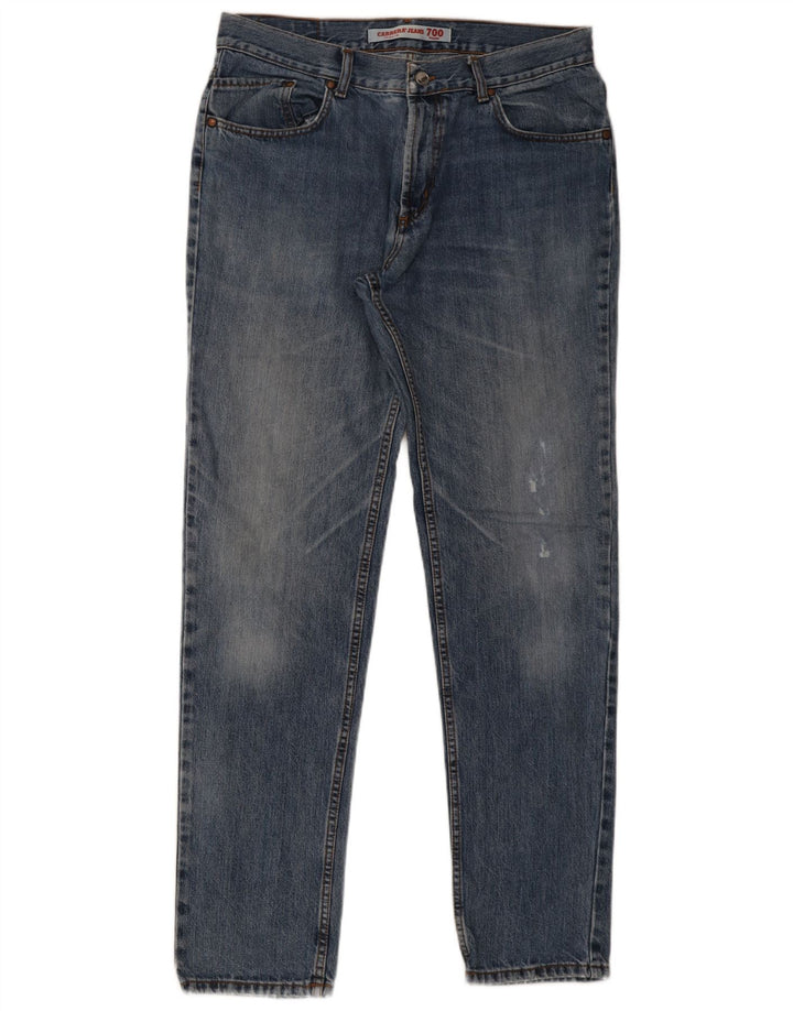 Carrera Mens 700 Regular Slim Jeans W36 L34 Algodón Azul