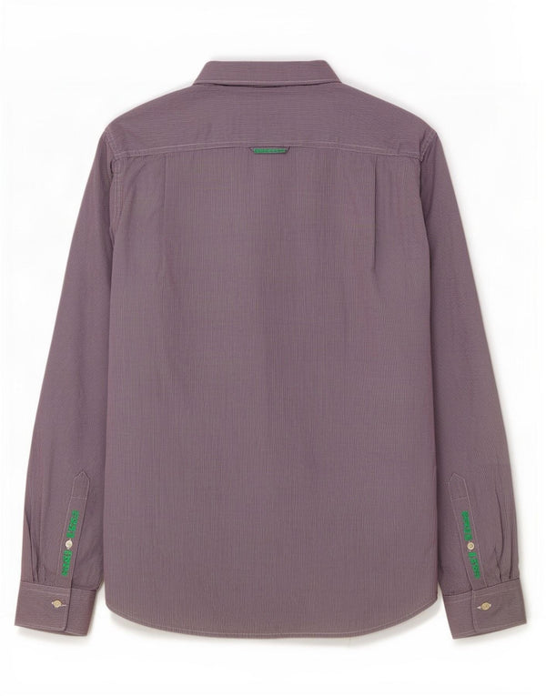 Camisa Superdry Hombre XL Algodón Vichy Morado