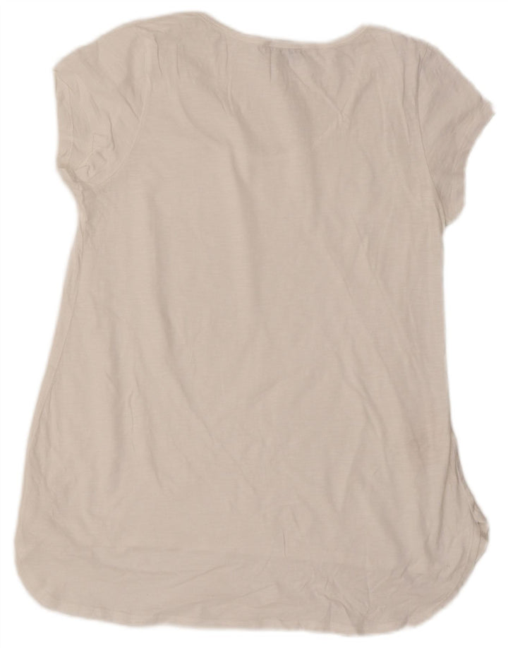 Laura Ashley - Top tipo túnica para mujer, talla 40, talla grande, algodón blanco