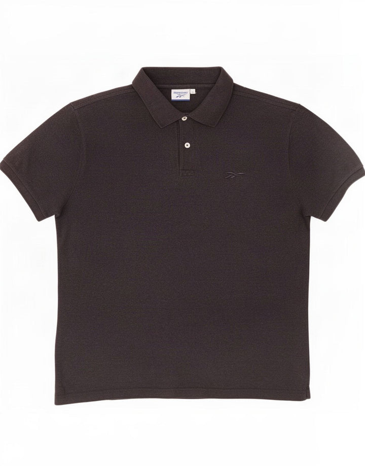 Polo Reebok Hombre Mediano Azul Marino Algodón