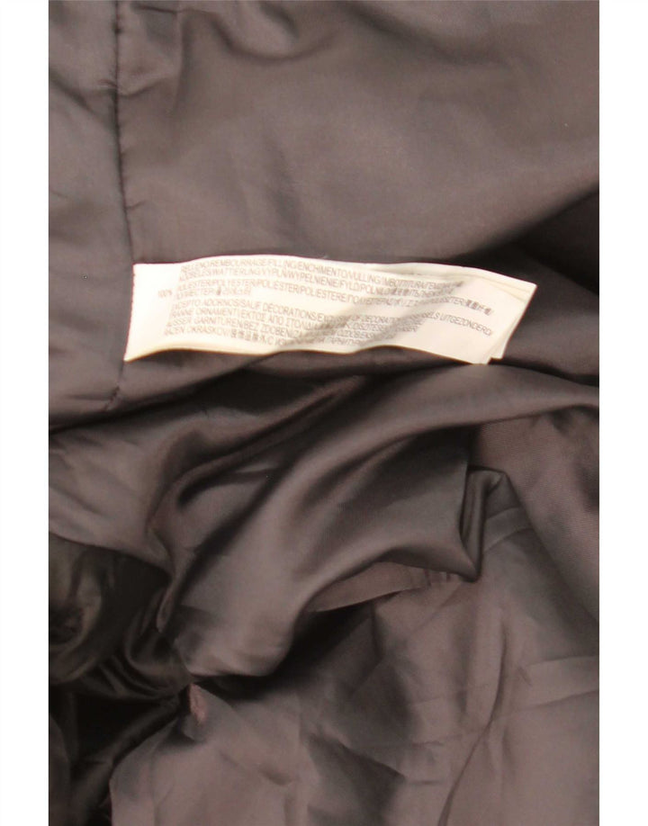 Zara Hombre Abrigo acolchado con capucha ES 38 Medio Azul marino Poliéster