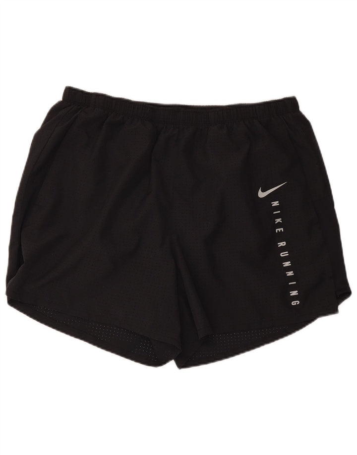 NIKE Pantalones cortos deportivos Dri Fit Graphic para hombre XL Poliéster negro