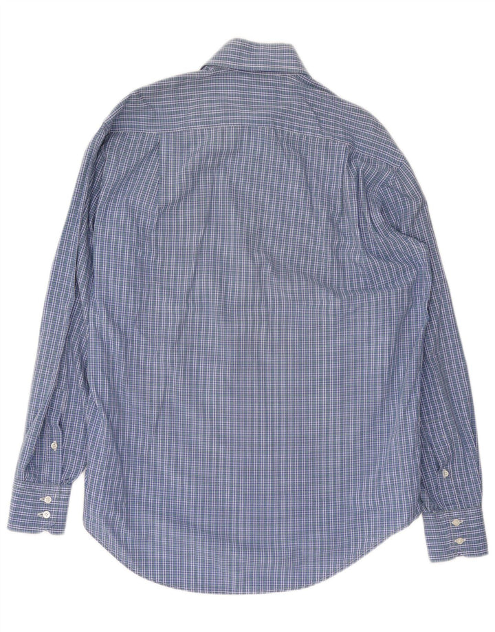 LUCIANO SOPRANI Camisa Hombre Cuadros Azules Grandes