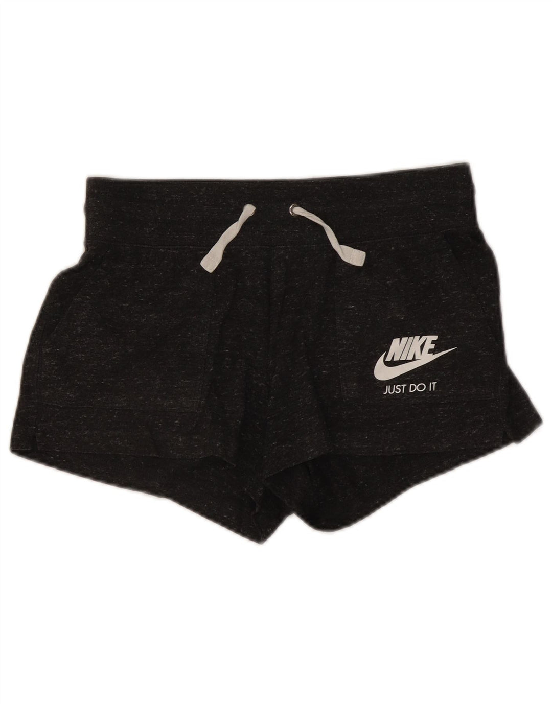 Nike - Pantalones cortos deportivos para mujer (talla 40), algodón moteado gris medio