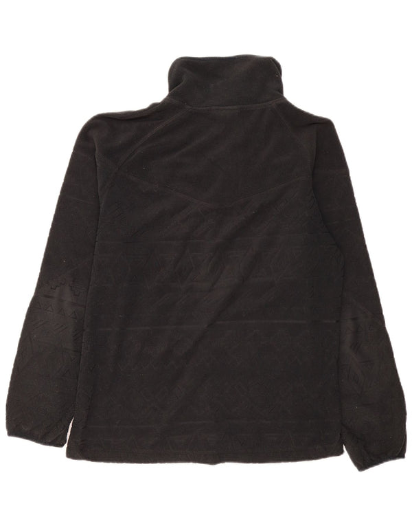 Chiemsee Chaqueta polar para mujer UK 46 Grande Poliéster geométrico negro