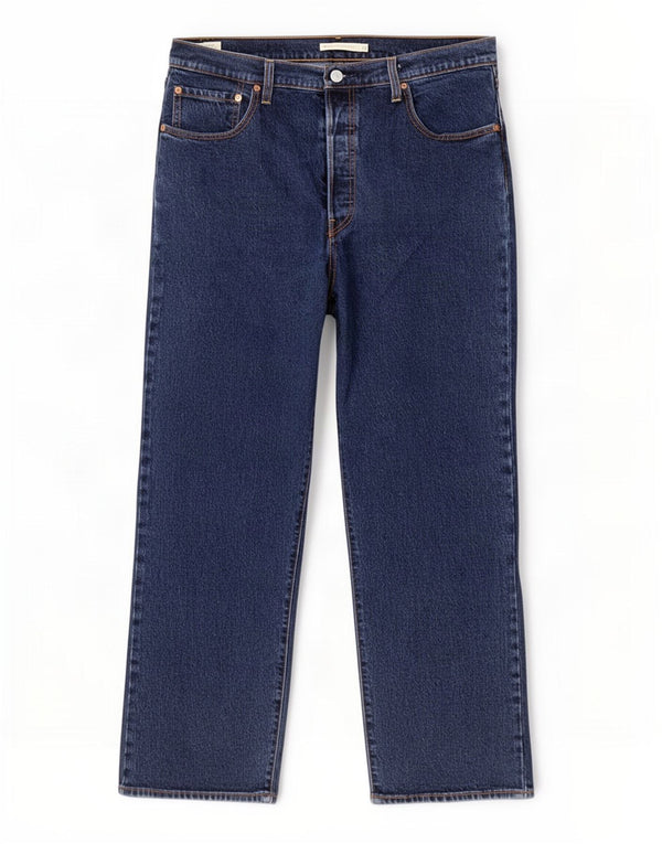 Vaqueros rectos de cintura alta Ribcage para mujer Levi's W32 L29 Algodón azul marino