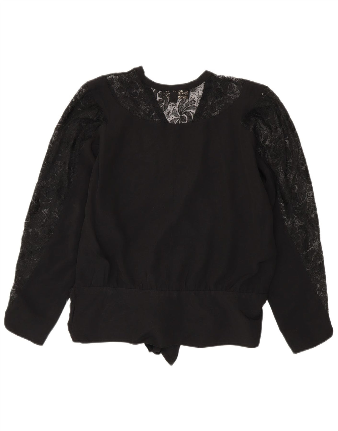 Superior Blusa de manga larga para mujer Top EU 40 Viscosa negra mediana