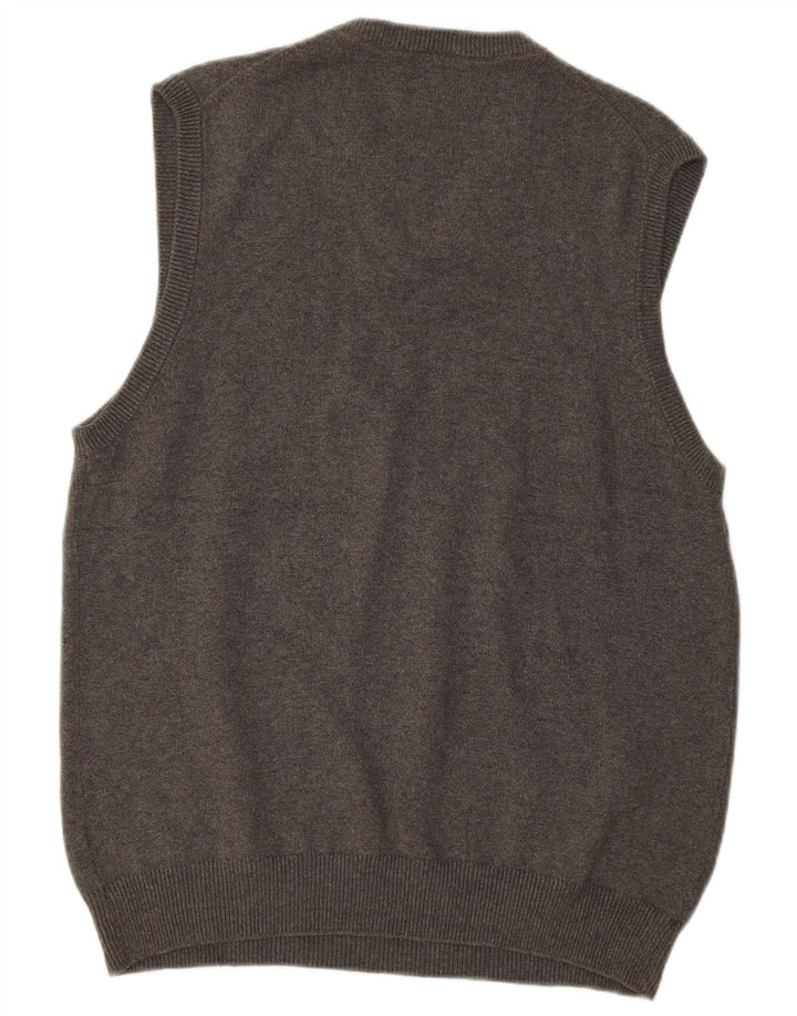 MARKS & SPENCER Mens Regular Fit Vest Tank Top Medium Grey Cotton