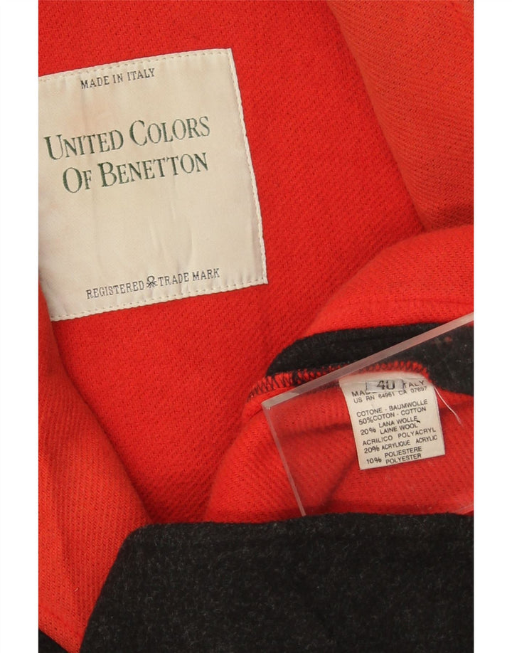 Benetton Chaqueta Americana Extragrande De 3 Botones IT 40 Small Black