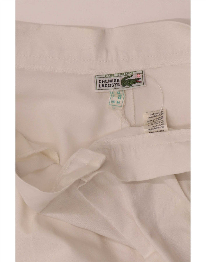 Pantalones cortos casuales para hombre Lacoste W30 poliéster blanco pequeño