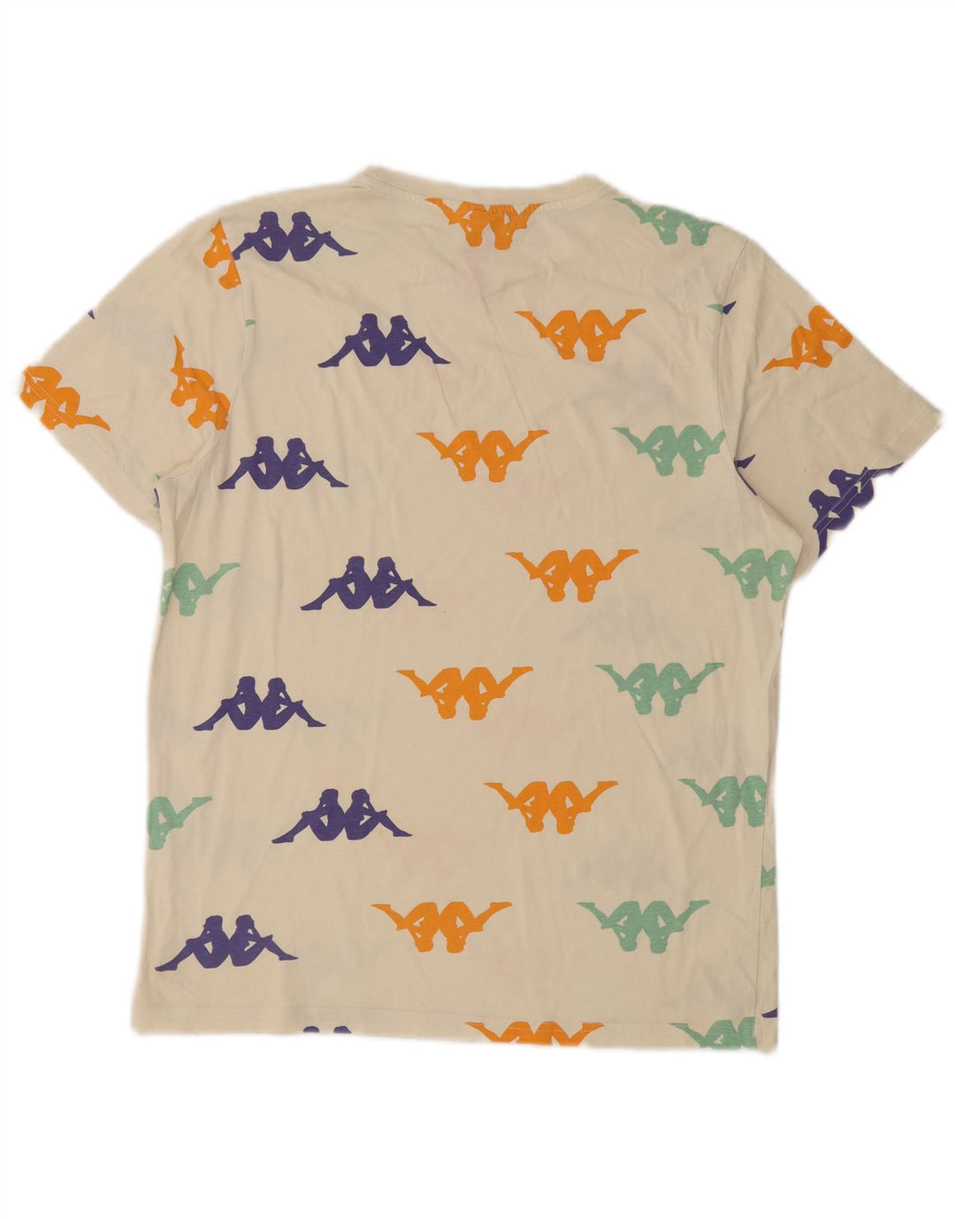 Kappa Hombre Camiseta Gráfica Top Medium Blanco