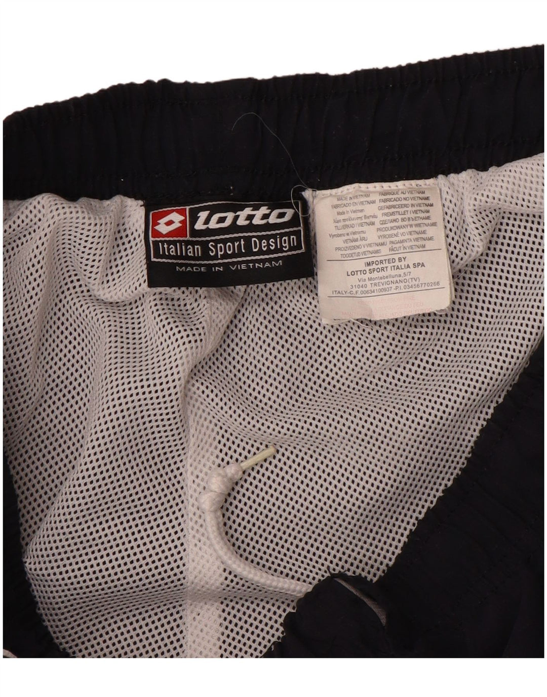 Pantalones De Chándal Lotto Hombre Poliéster Color Block Azul Marino Medio