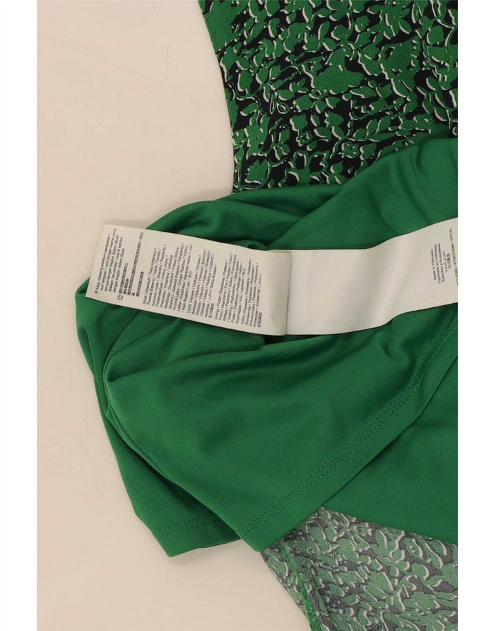 Esprit Vestido tubo sin mangas con estampado abstracto para mujer UK 40 Small Green