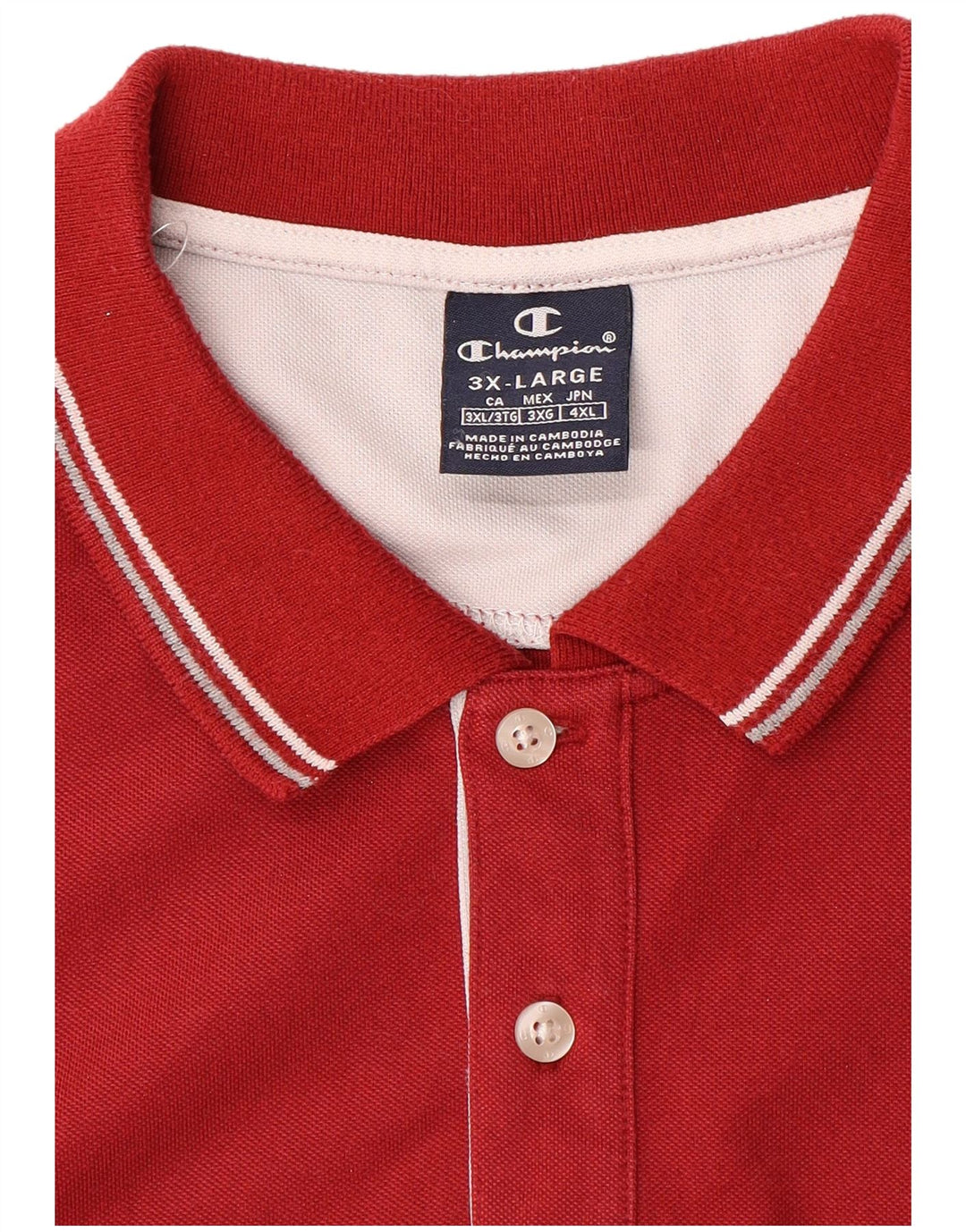 CHAMPION Polo para hombre 3XL Rojo