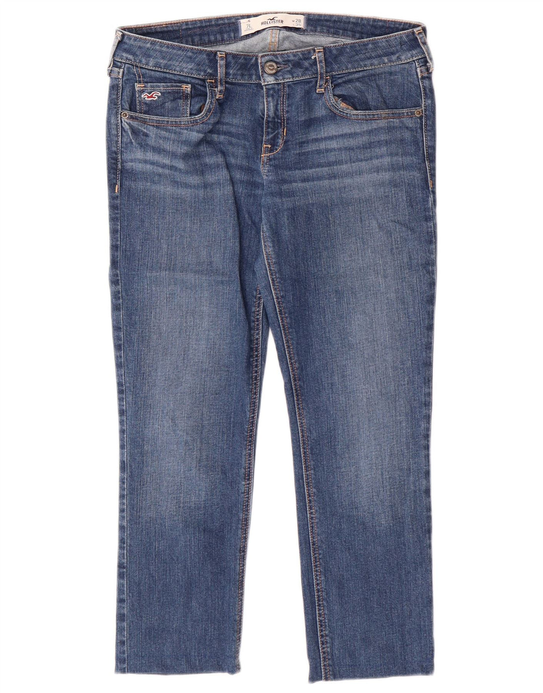 Hollister Jeans Cortos para Mujer US 7 Medium W28 L24 Azul