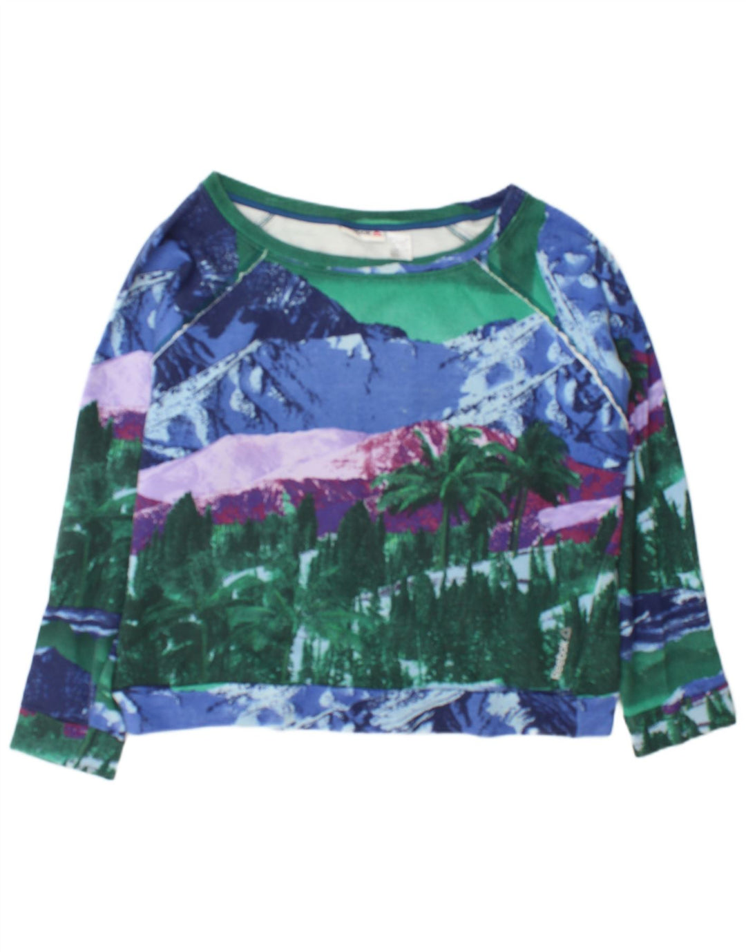 Reebok - Sudadera gráfica para mujer, talla 40/40, talla grande, multicolor