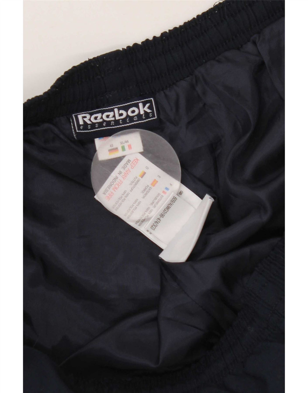 Reebok Pantalones de chándal para mujer UK 46 Large Azul marino Poliéster