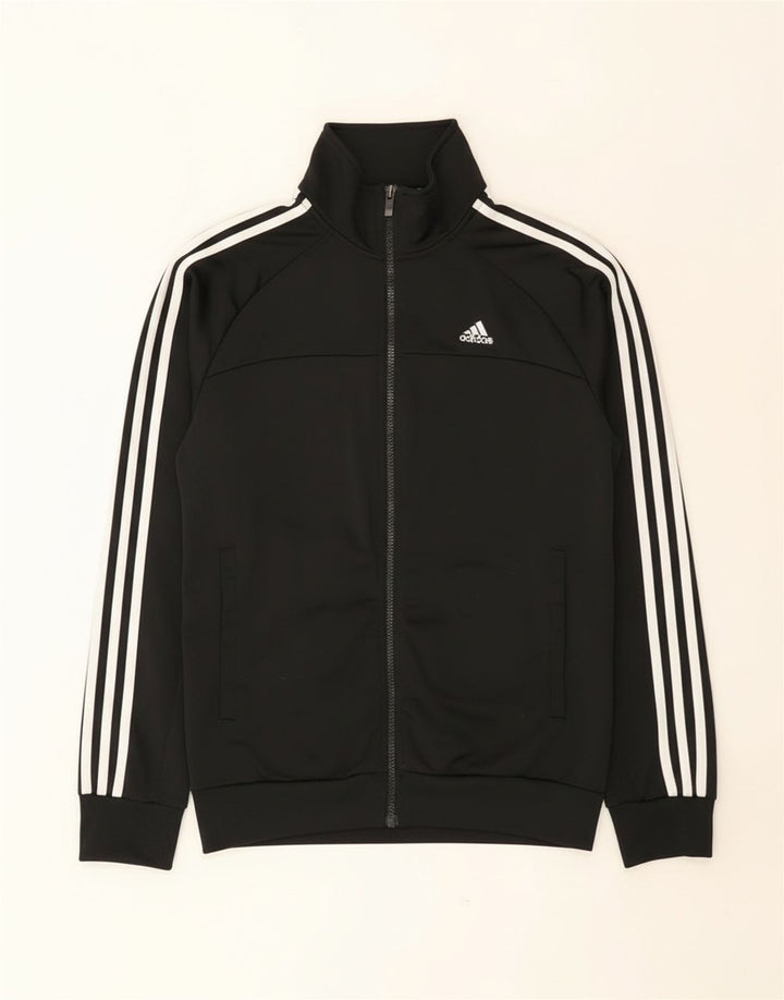 Adidas - Chaqueta de chándal para hombre, talla 36/38, poliéster negro pequeño