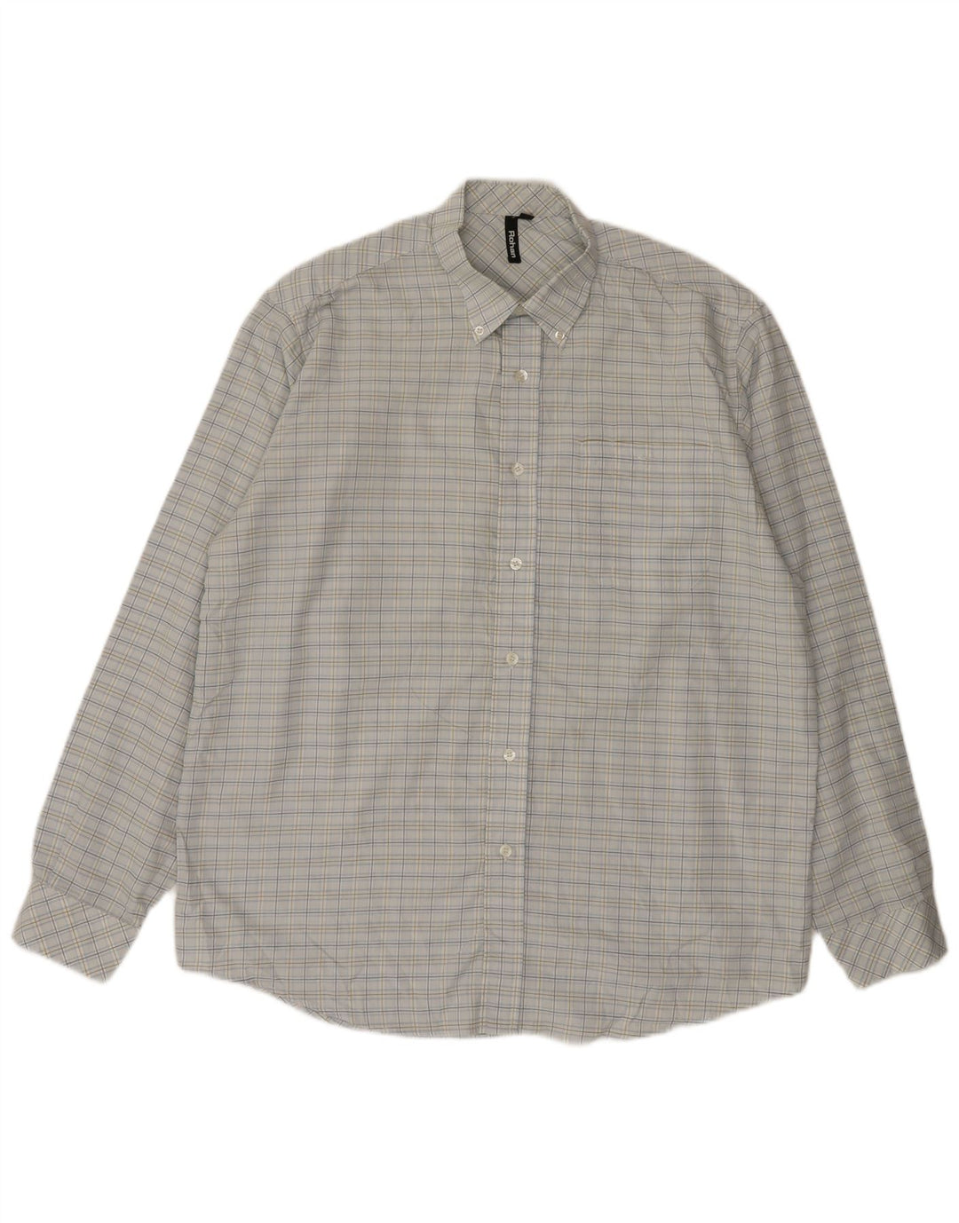 Camisa Rohan Hombre Grande Cuadros Azul Poliéster