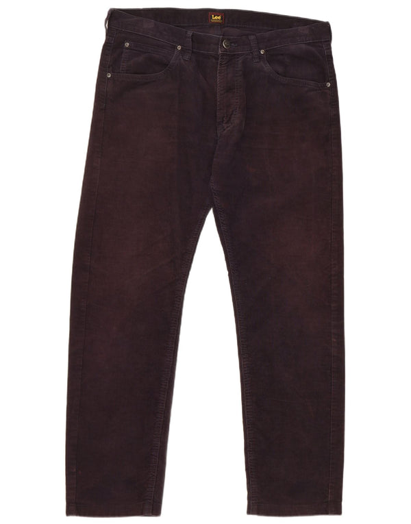Lee Mens Daren Zip Fly Pantalones Rectos De Pana W34 L29 Algodón Azul Marino