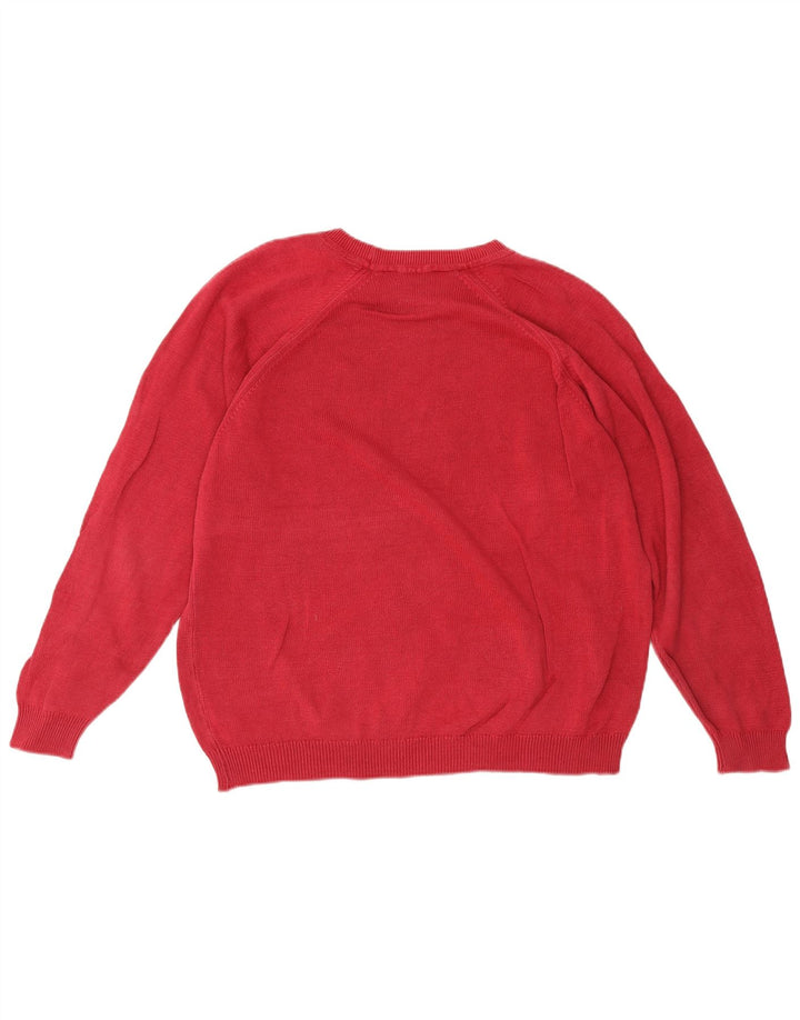 Marks & Spencer Jersey extragrande con cuello barco para mujer, talla 40, color rojo