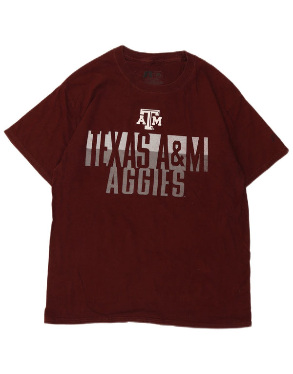 RUSSELL ATHLETIC Camiseta gráfica para hombre Top UK 38/40 Medium Borgoña