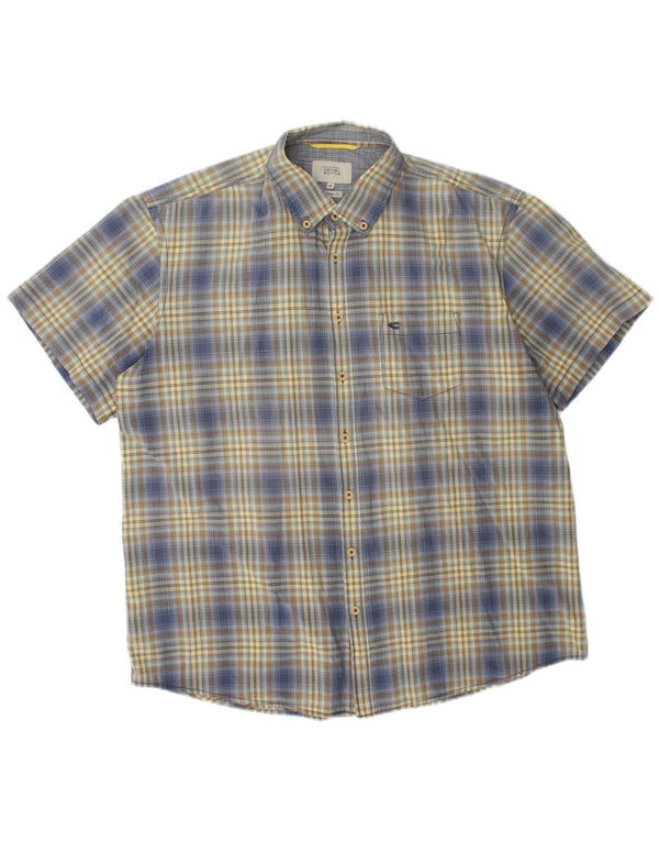 CAMEL ACTIVE Camisa de manga corta para hombre Regular Fit XL Blue Check