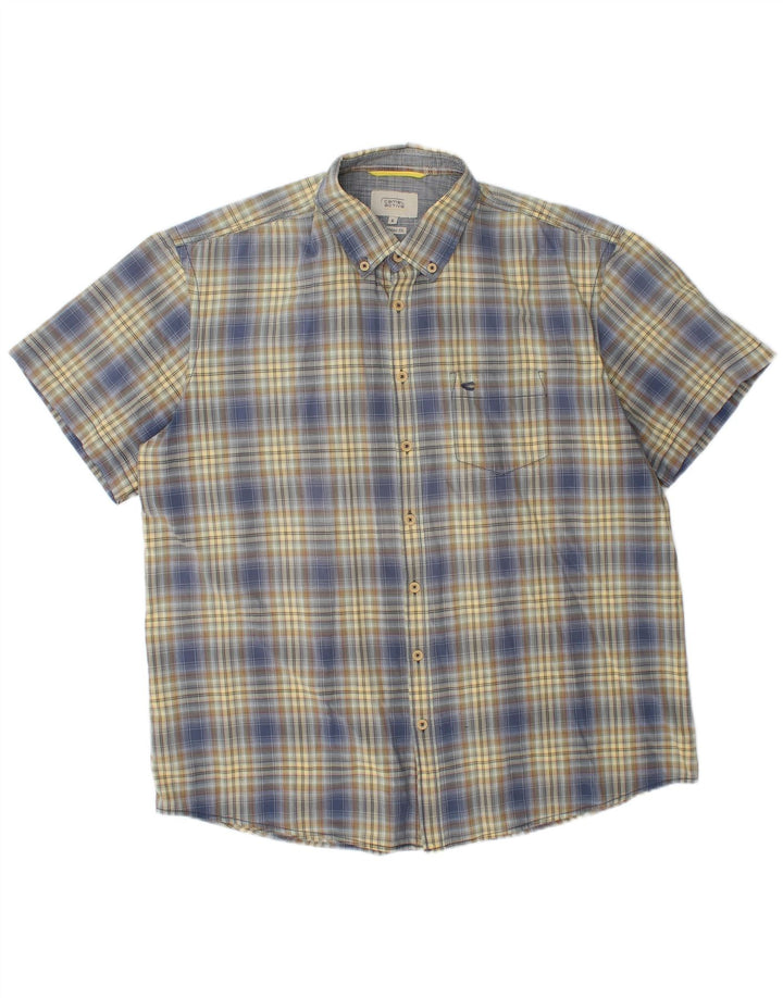 CAMEL ACTIVE Camisa de manga corta para hombre Regular Fit XL Blue Check