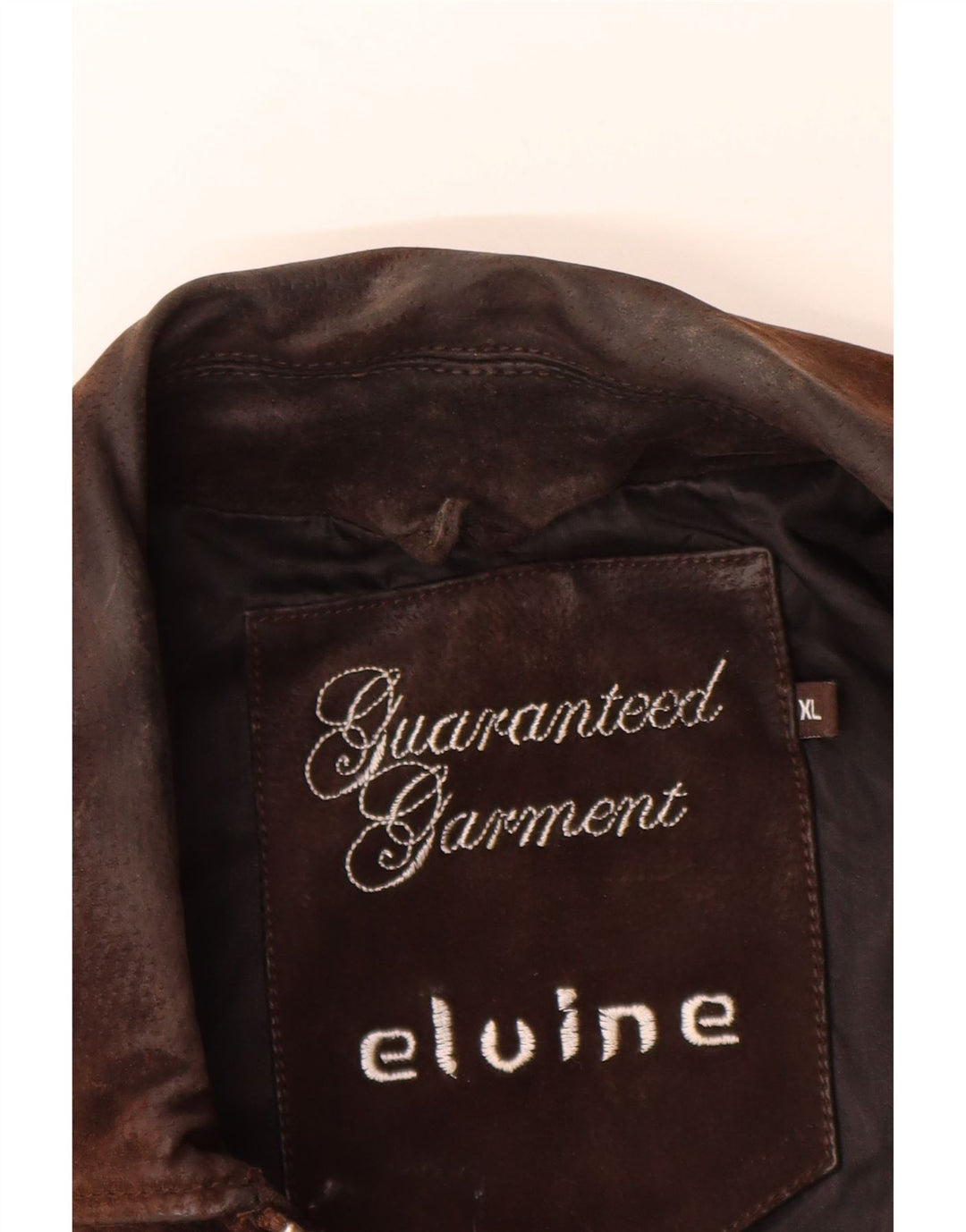 ELVINE Chaqueta bomber de ante para hombre UK 42 XL Cuero marrón
