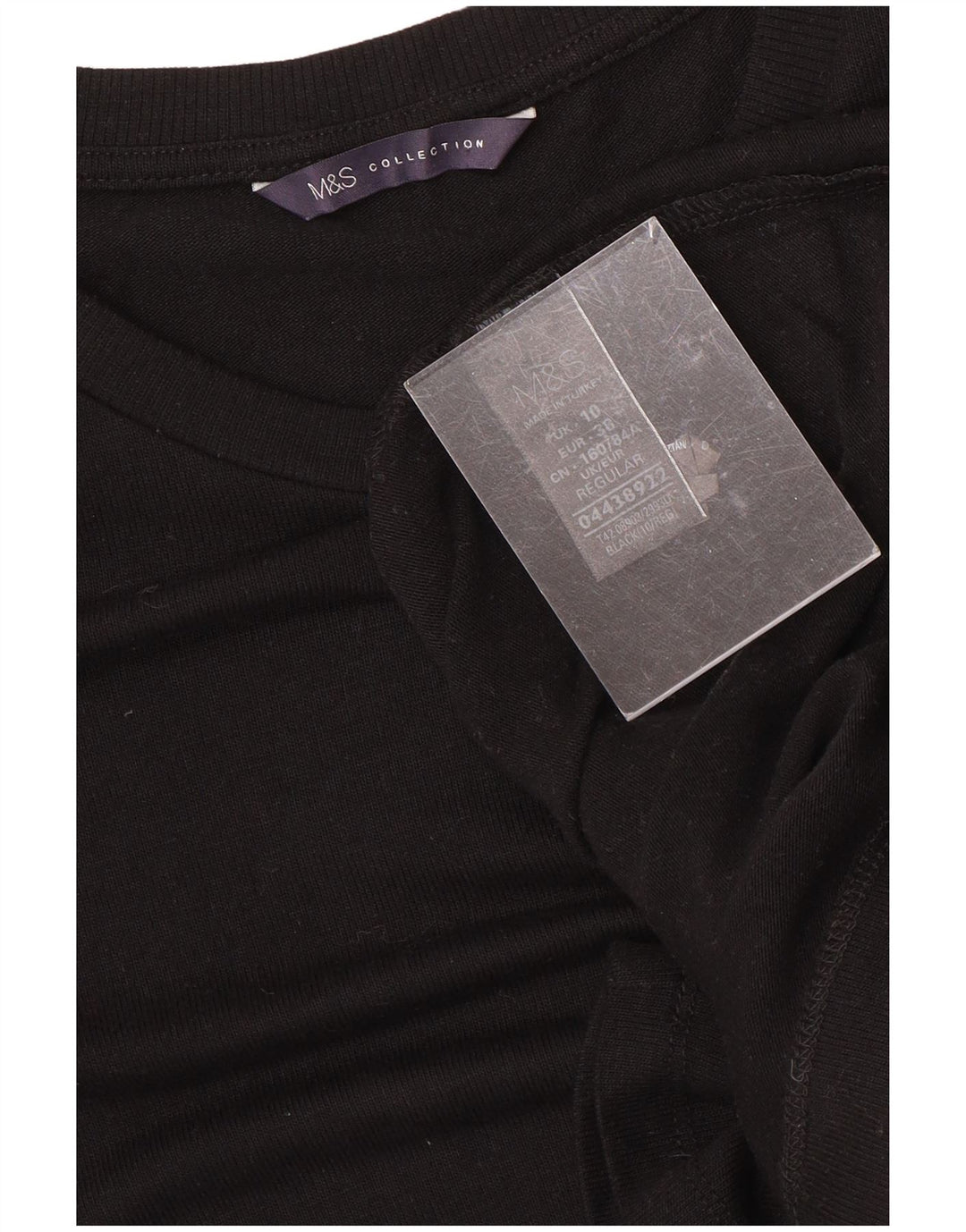 MARKS & SPENCER Vestido tubo de manga 3/4 para mujer UK 40 Pequeño Poliéster negro