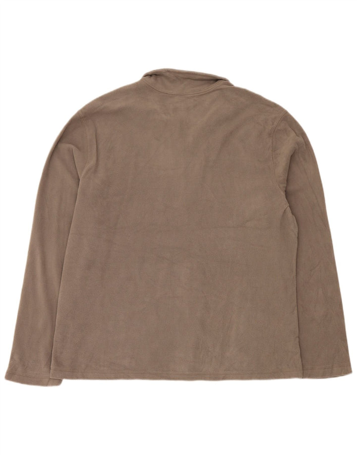 EDDIE BAUER Jersey polar con cuello y cremallera para hombre XL Poliéster gris