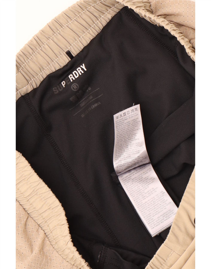 Superdry Shorts deportivos para hombre Poliéster color block en beige medio