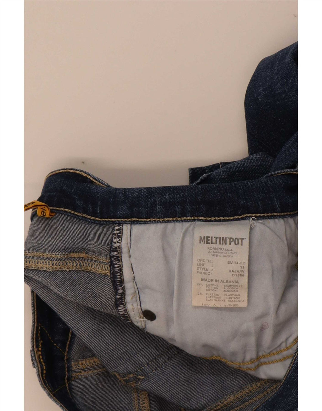 Meltin' Pot Vaqueros rectos para mujer W32 L28 Algodón azul