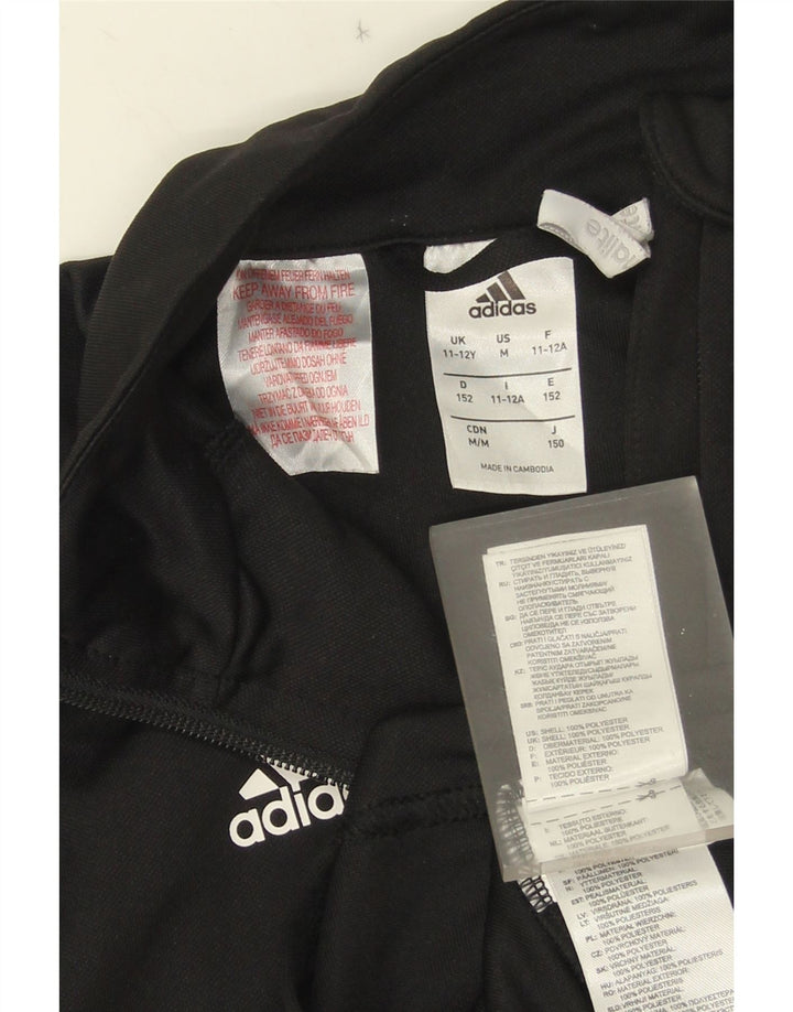 Adidas Chicos Climalite Chándal Top Chaqueta 11-12 Años Negro Poliéster