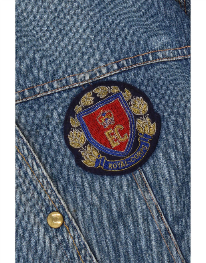 Vintage mujer chaqueta de mezclilla Reino Unido 14 azul medio