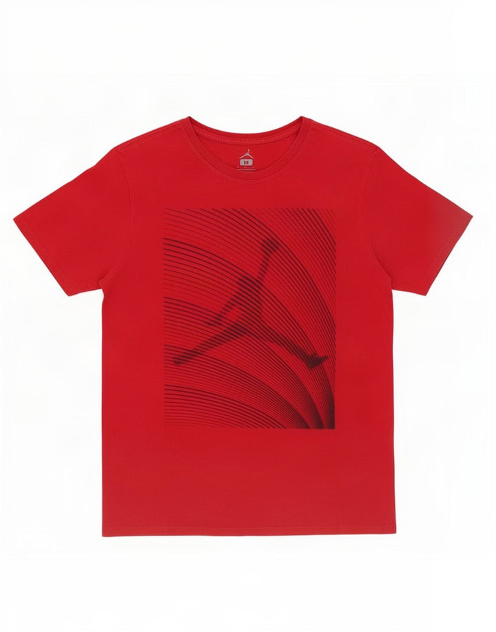 Jordan - Camiseta gráfica para hombre, parte superior de algodón rojo mediano