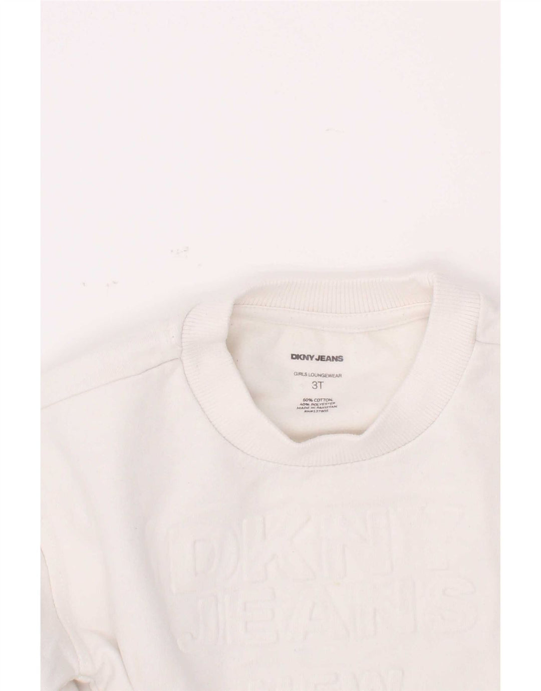 Dkny Sudadera con gráfico para niño, jersey, 2-3 años, algodón blanco