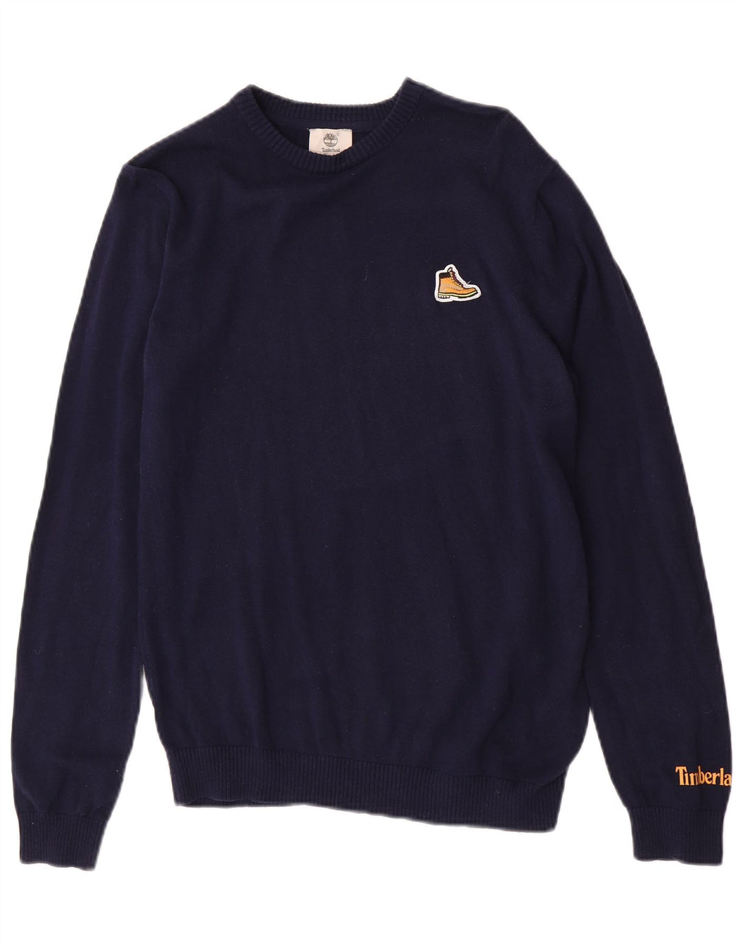 Timberland Jersey con cuello redondo para niño, 15-16 años, talla mediana, azul marino