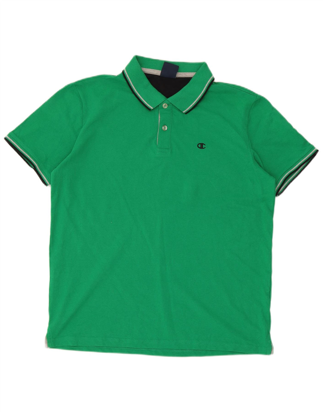 Champion Polo De Rayas Verde Medio Para Hombre