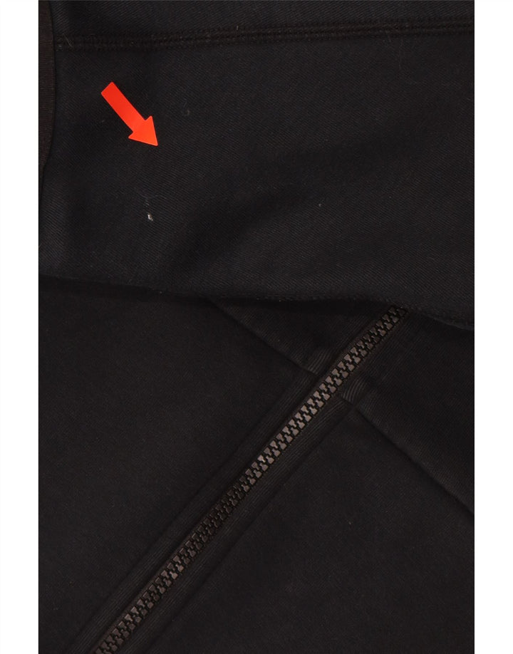 NIKE Sudadera con capucha y cremallera para hombre, algodón negro mediano