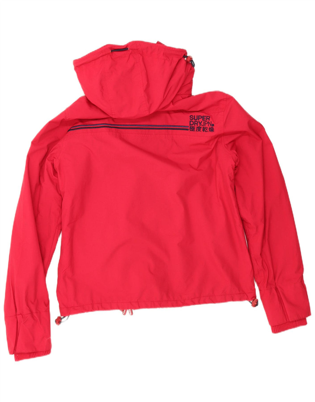 Superdry Chaqueta cortavientos con capucha Windcheater para mujer, talla 40, color rojo