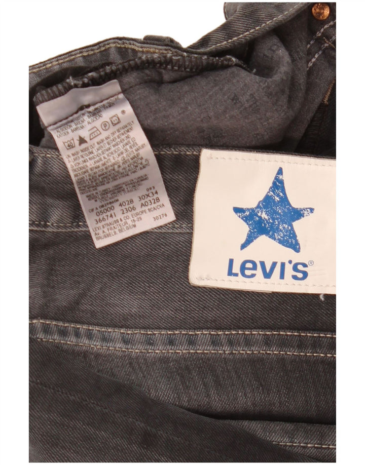 Vaqueros rectos Levi's para hombre W30 L34 Algodón gris