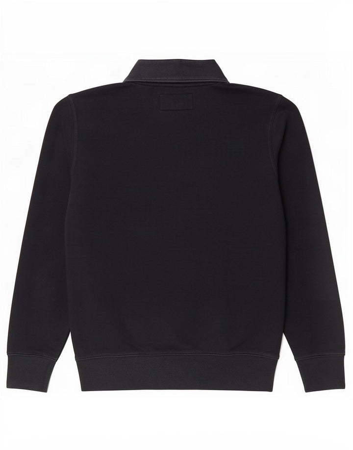 Jack Wills Sudadera con cuello y cremallera para hombre, jersey pequeño, azul marino
