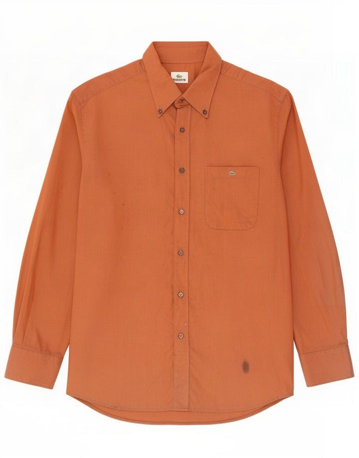 Camisa Lacoste Hombre Talla 43 Grande Naranja Algodón