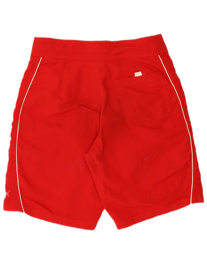 PUMA Mens Swimming Shorts Medium  Red Nylon